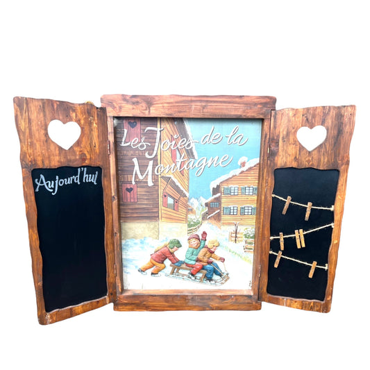 French Country Corner winter picture with blackboard sold by All Things French Store