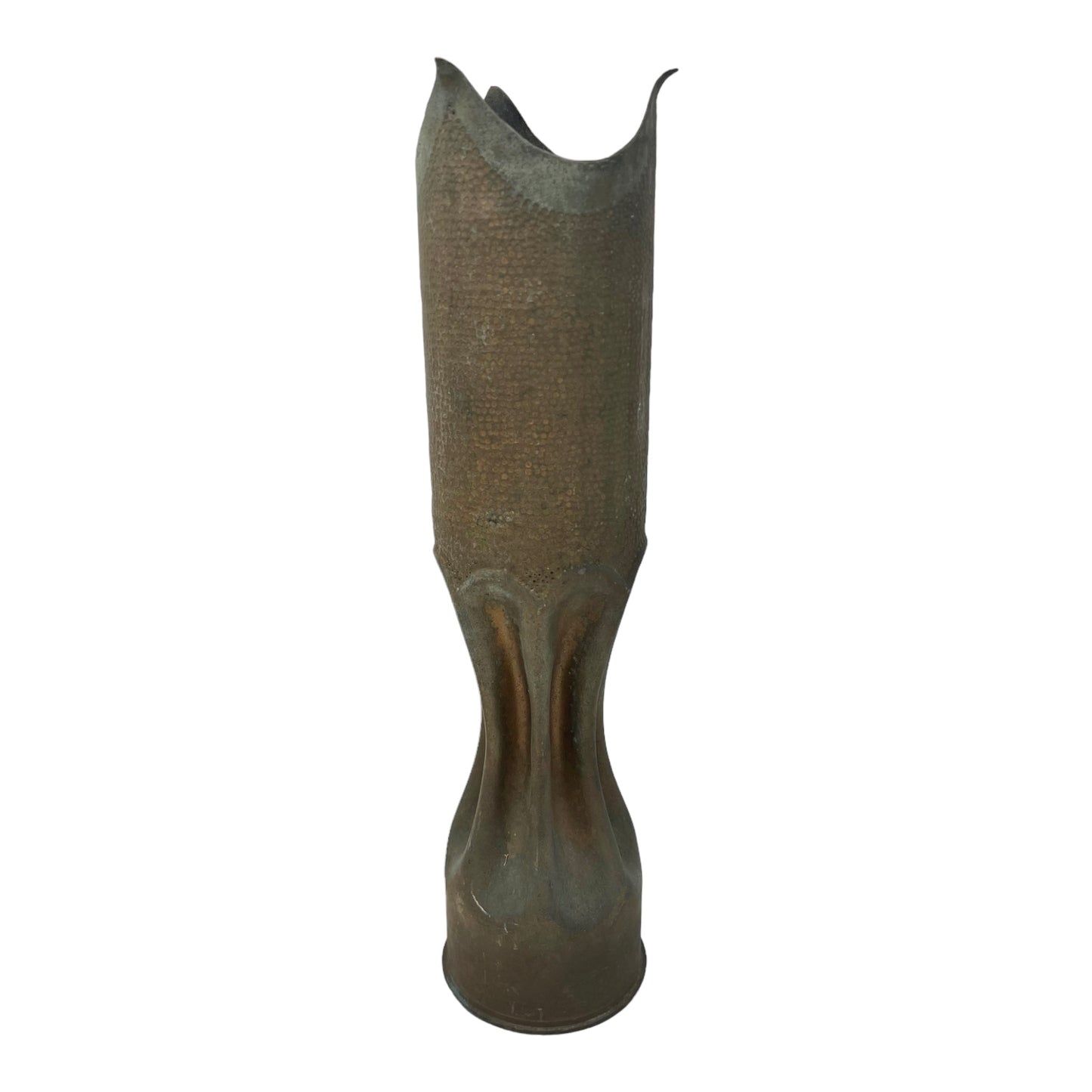 pair of brass WW1 trench art vases sold by All Things French Store