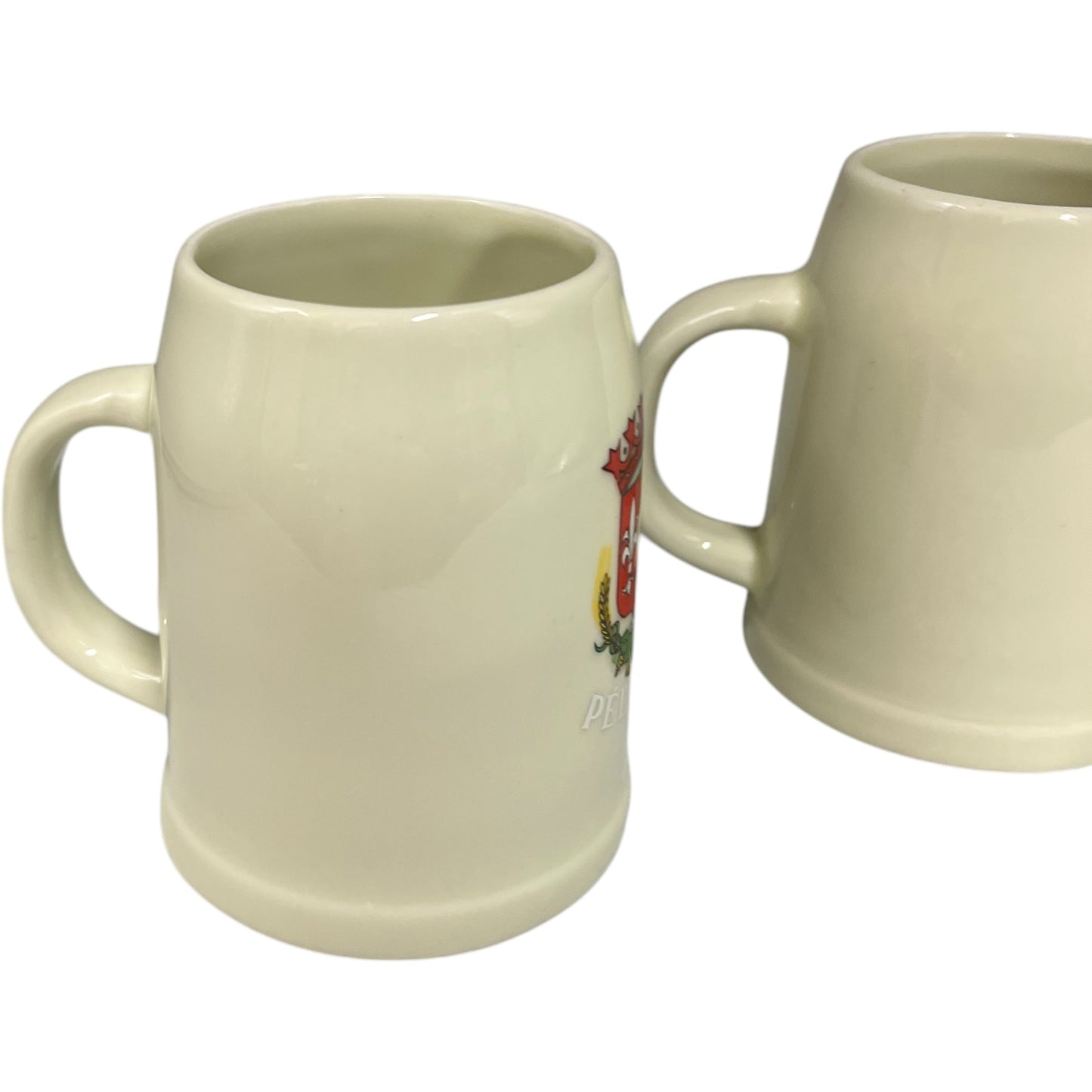 back view of beer steins
