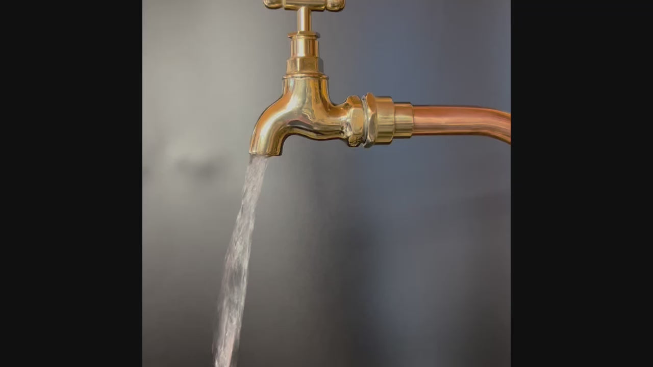 video showing a small brass tap