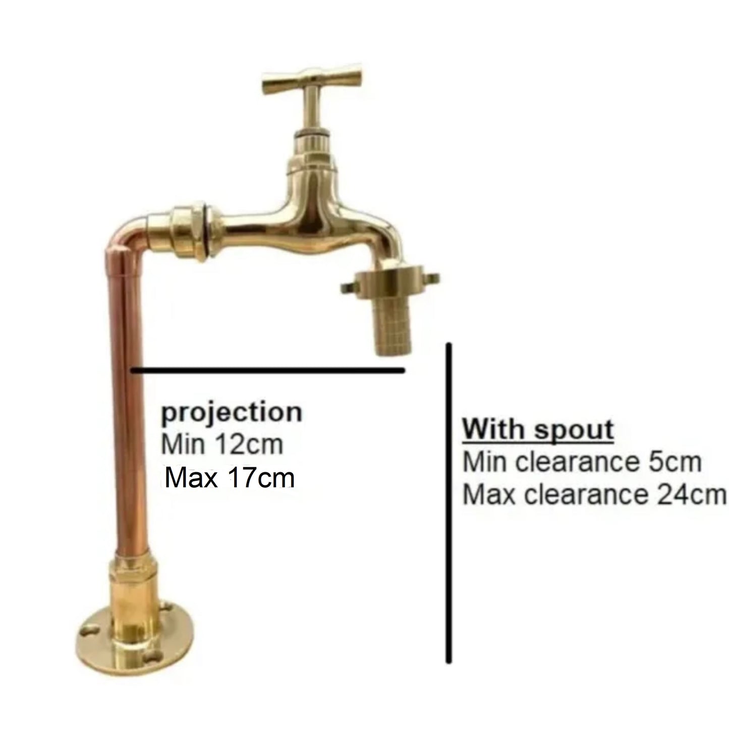 Bespoke Made to Measure Vintage Style Copper and Brass Taps, Belfast Sink Taps (T11)