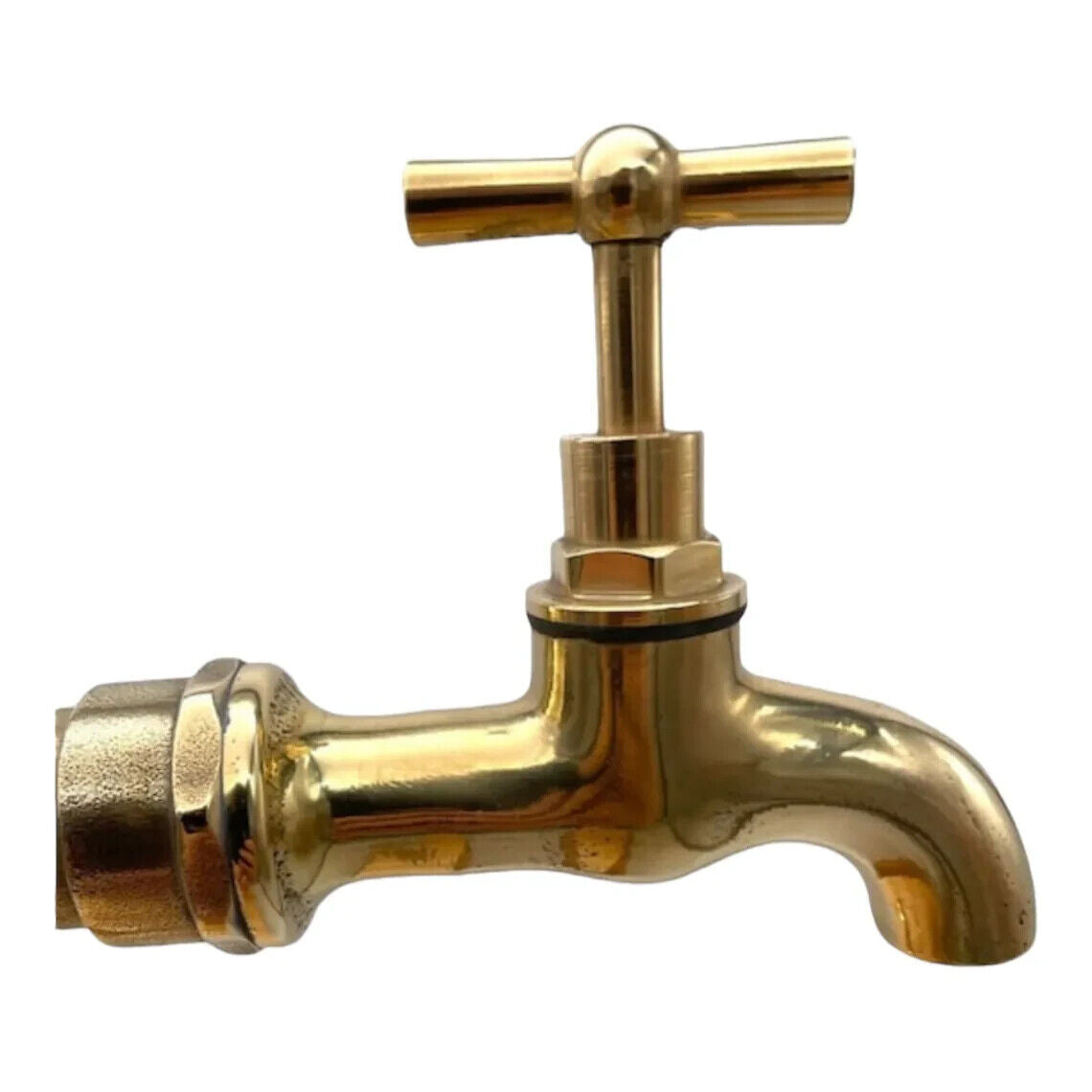 Copper and Brass Kitchen Belfast Sink Taps, Extra Tall Industrial Rustic Style Taps (T43)
