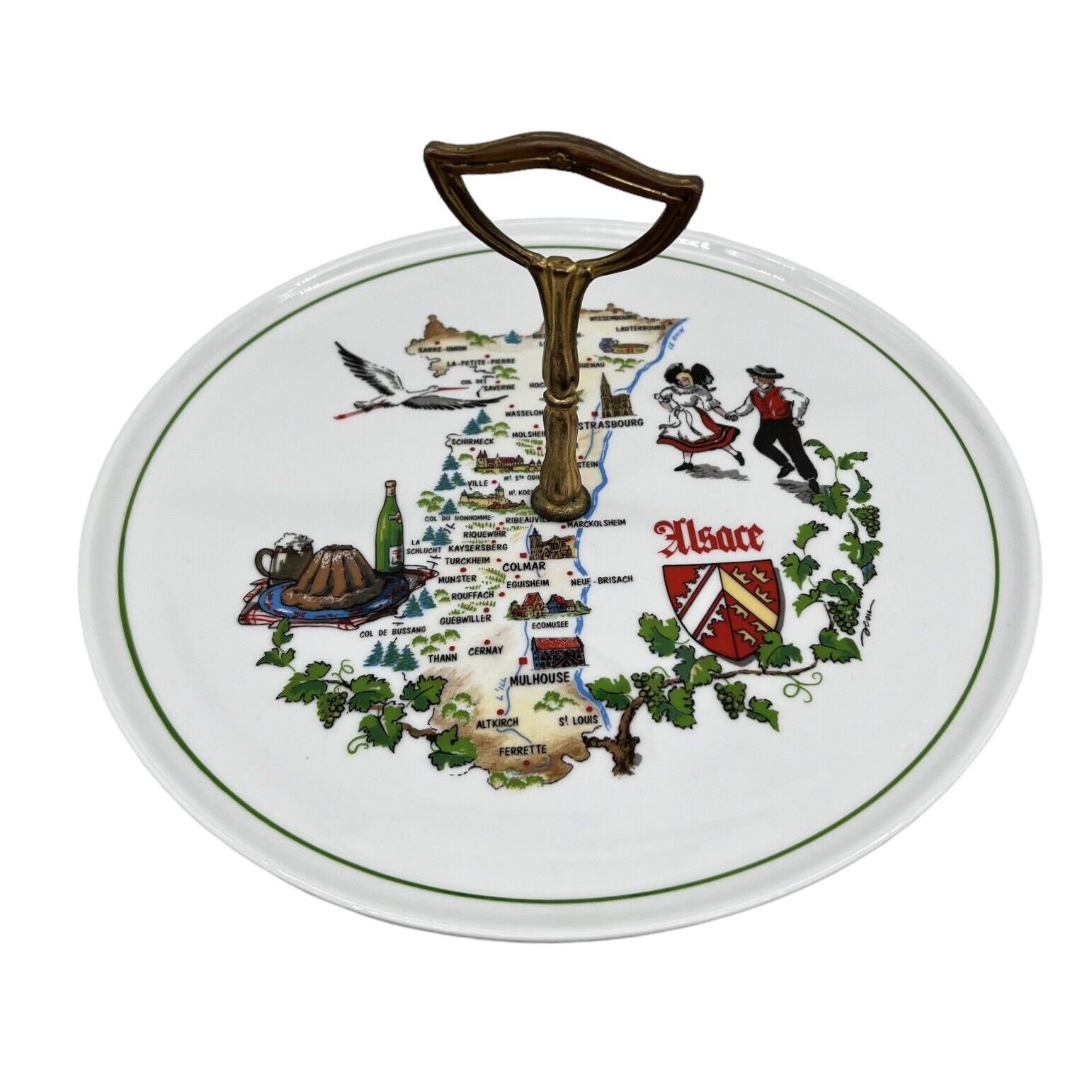 French shabby chic ceramic cheese tray cheeseboard