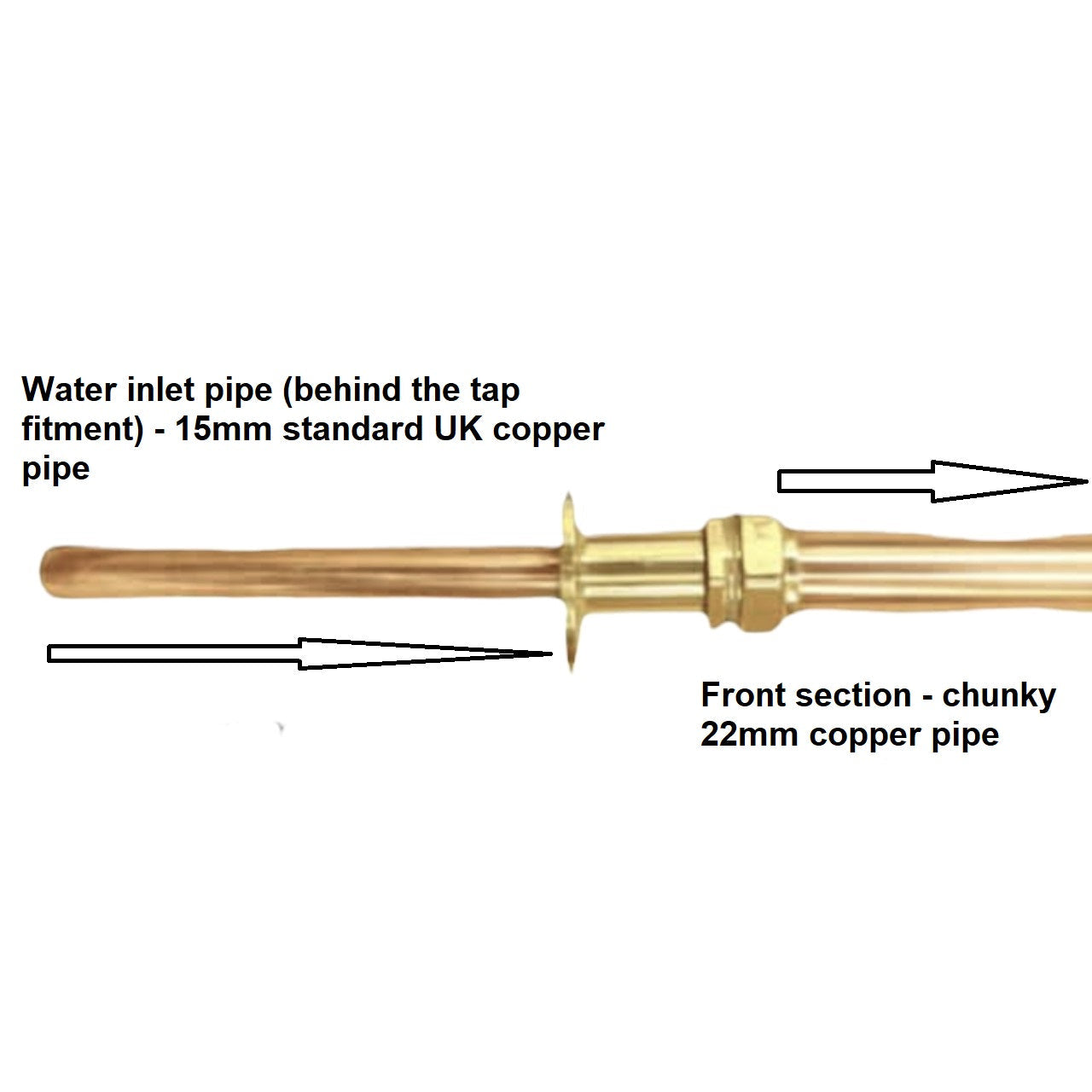 Vintage Style Copper and Brass Wall Mounted Kitchen Tap, Wall Bathroom Tap (T48)