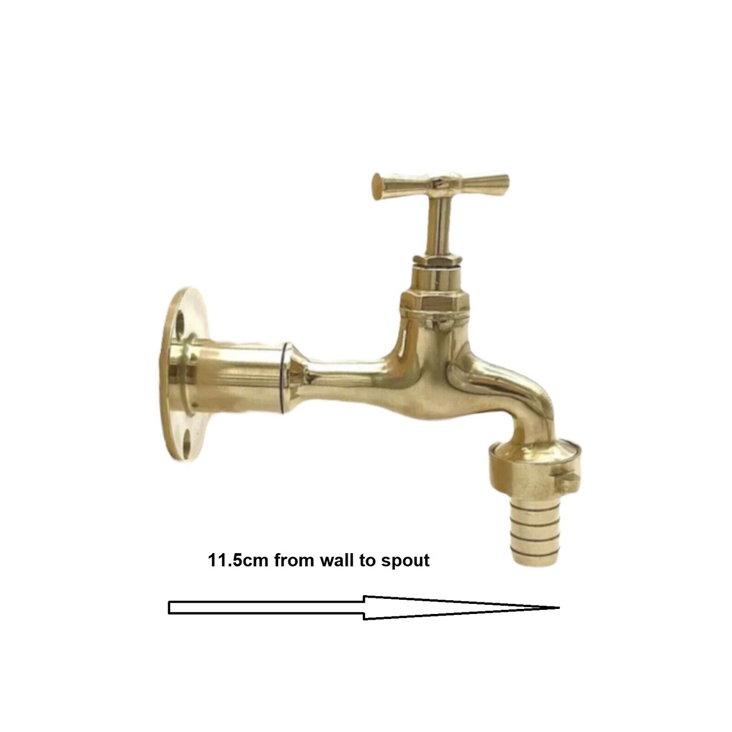 measurements for Pair of brass wall mounted taps sold by All Things French Store