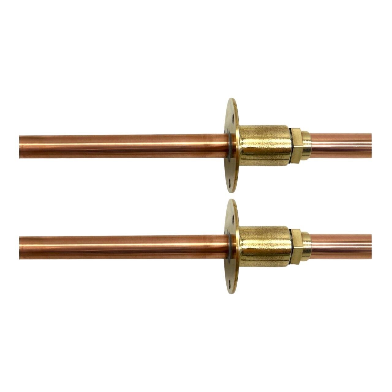tail ends of Brass and copper made to measure wall mounted taps sold by All Things French Store 