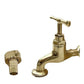 spout of Brass and copper made to measure wall mounted taps sold by All Things French Store 