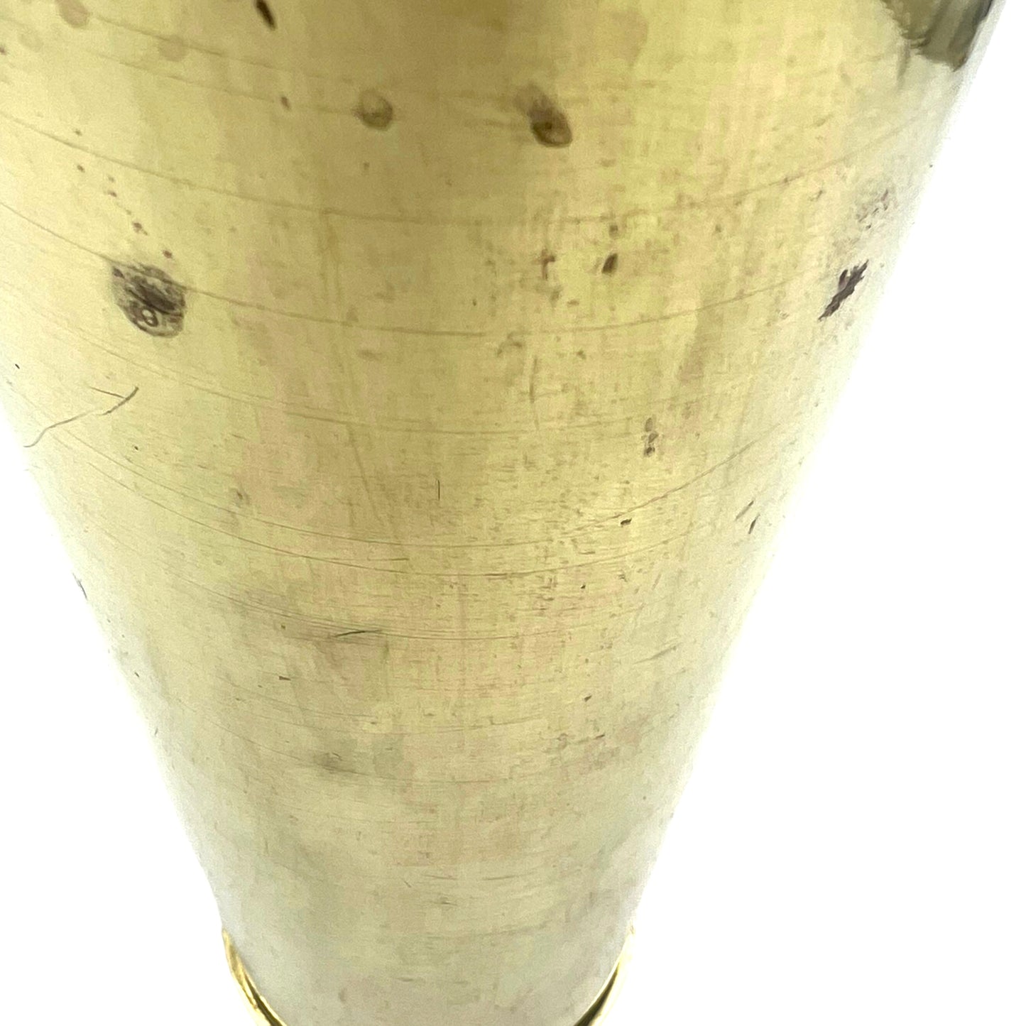 side image of French Ww1 brass shell case sold by All Things French Store
