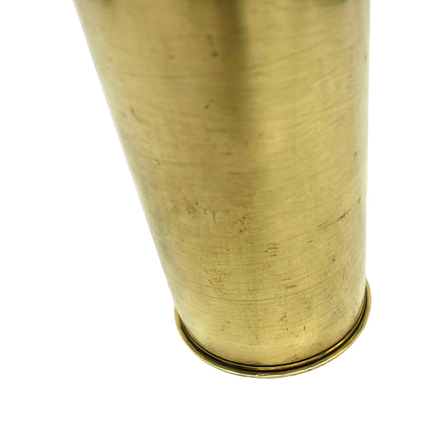 side image of French Ww1 brass shell case sold by All Things French Store