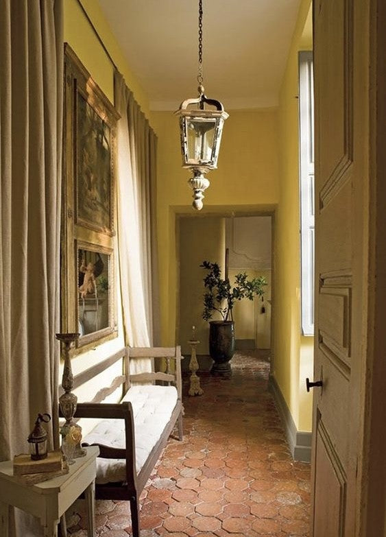 image of French vintage lighting including pendant lights re wired to UK electrics, table lamps, wall lights and candle holders sold by allthingsfrenchstore.com