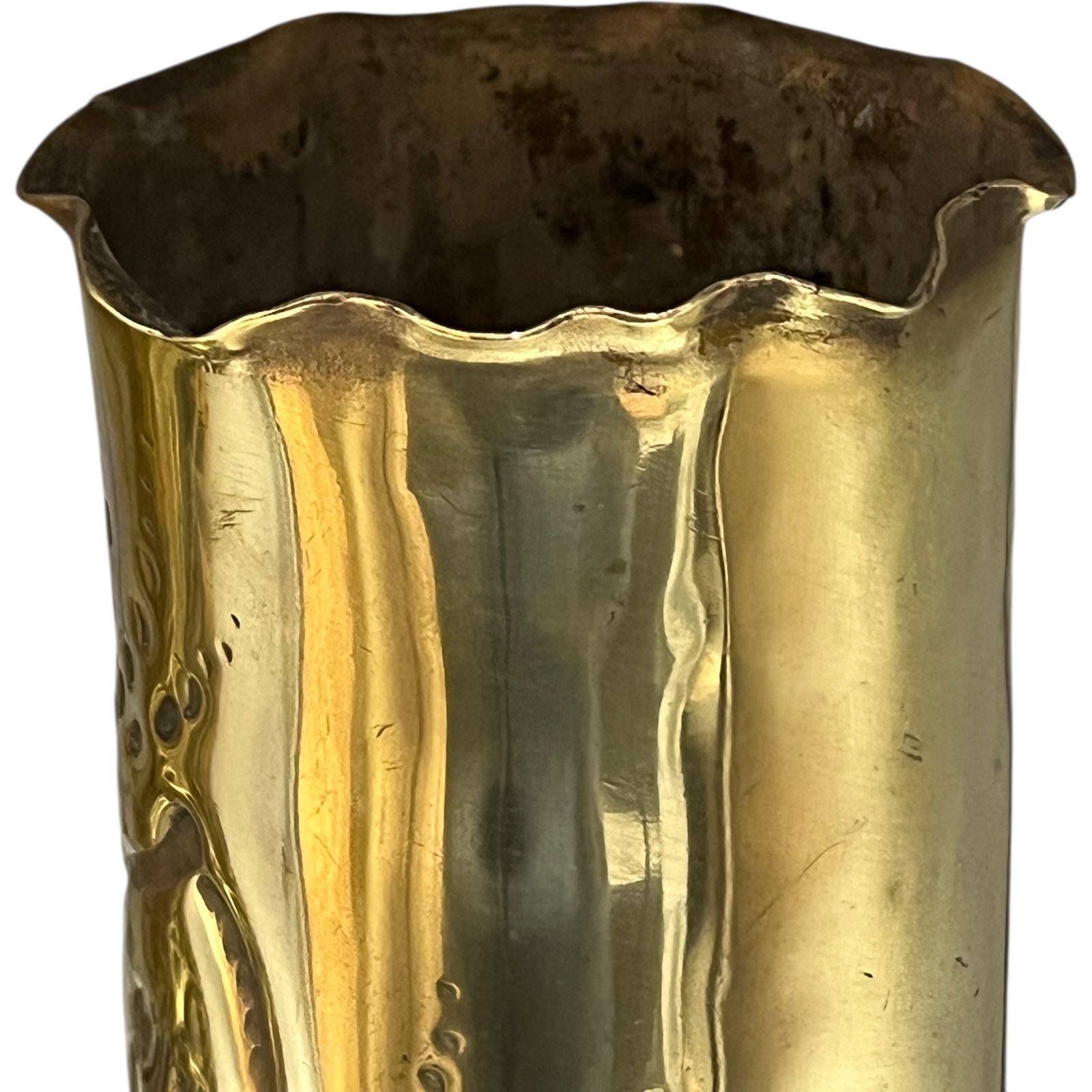 top rim of trench art vases