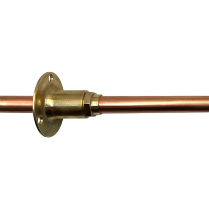 Pair of Vintage Style Wall Mounted Taps, Brass and Copper, Custom Size (T30)