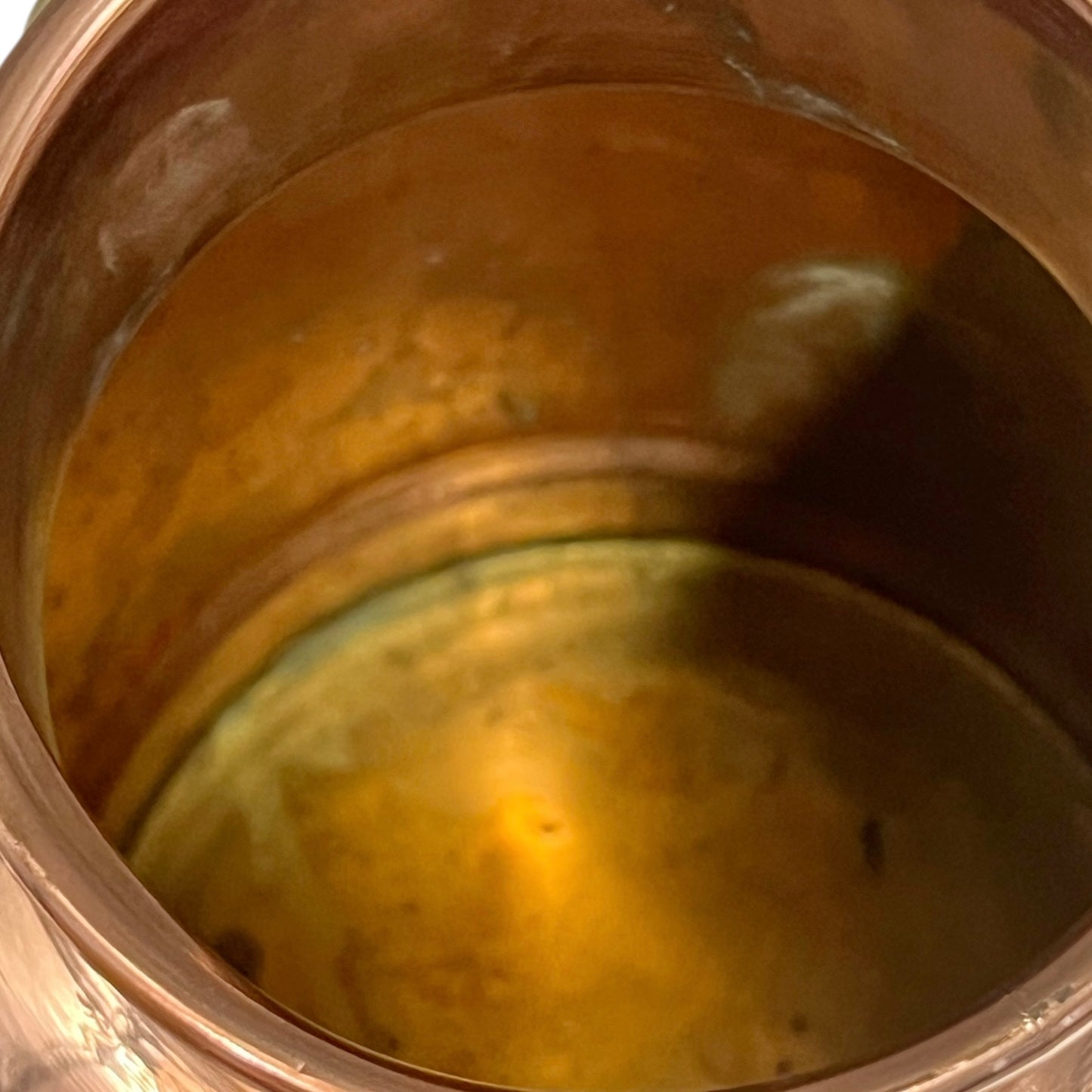 copper milk churn inside
