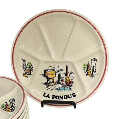 close up of Gien la fondue plate