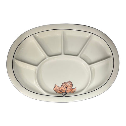 Set of 6 Vintage Goebel Oeslauer Sectioned Plates – West German Ceramics