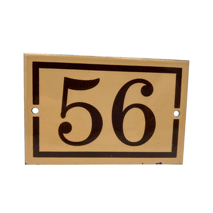 image 3 French enamel house door number 56