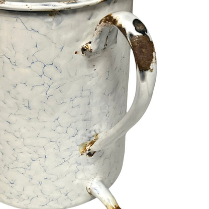 Vintage French Enamel Irrigator Garden Planter Kitchen Jug
