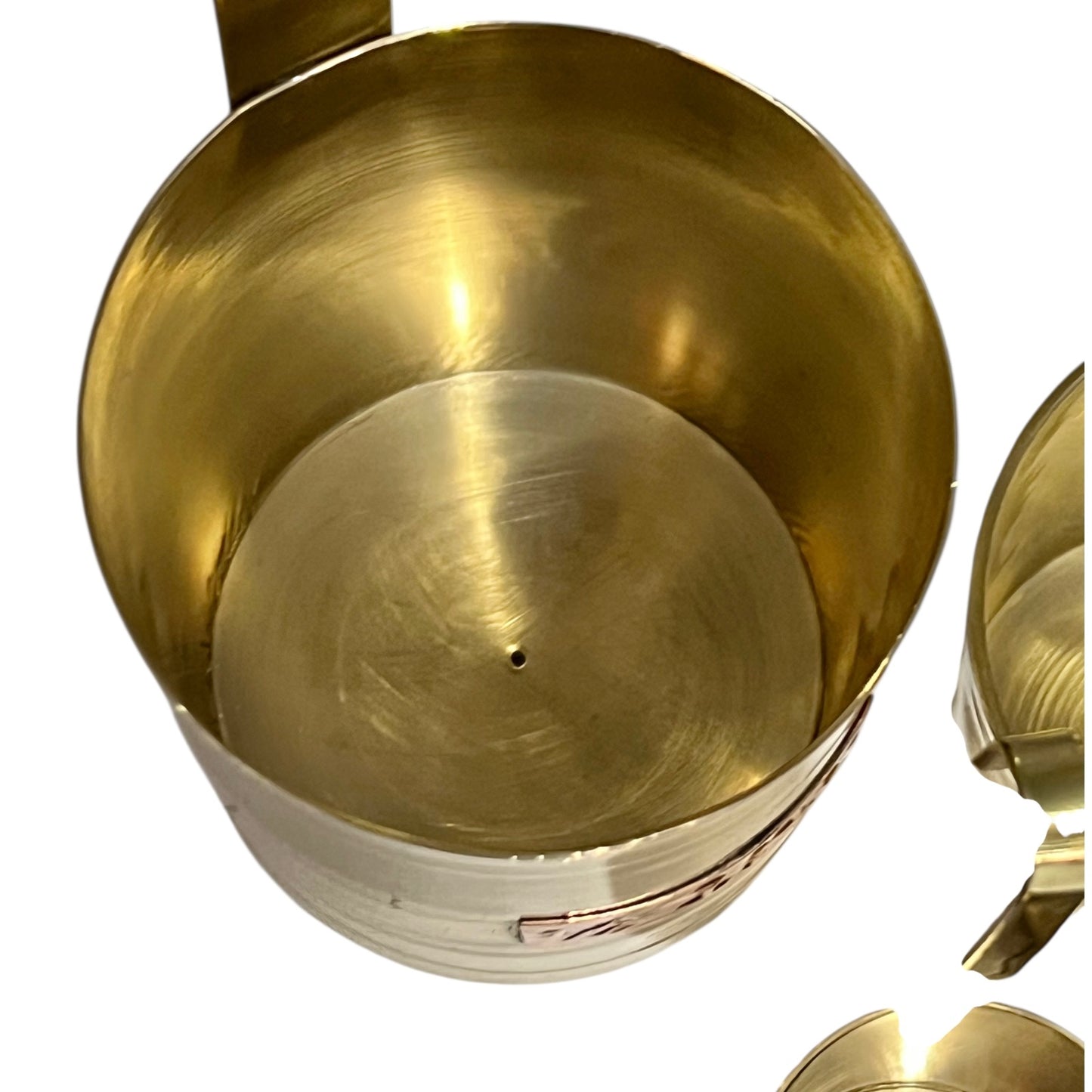 Set of 6 Vintage French Brass Cider Measuring Cups – Long-Handled Brocante Kitchen Decor