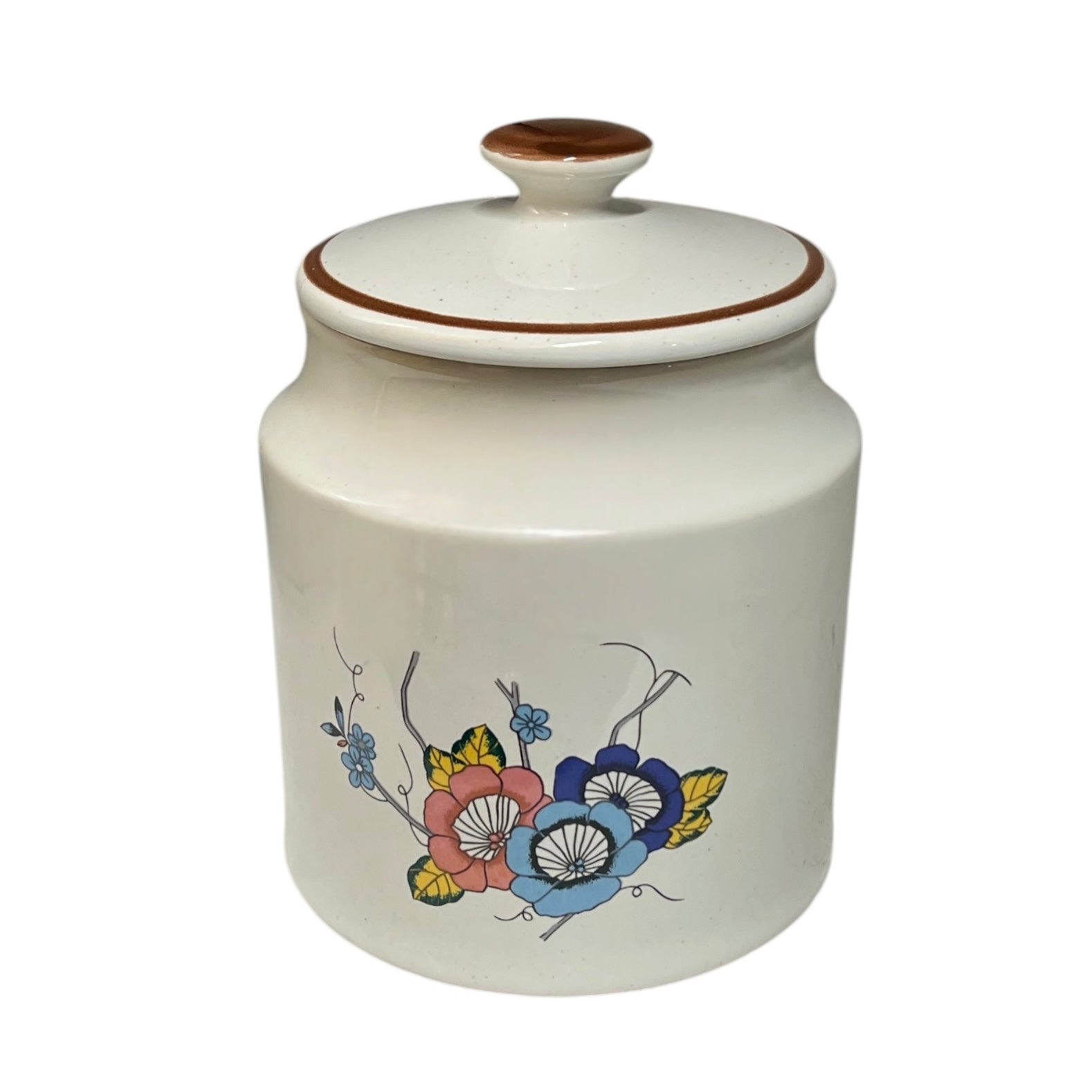 close up of a French table bin on a white background 