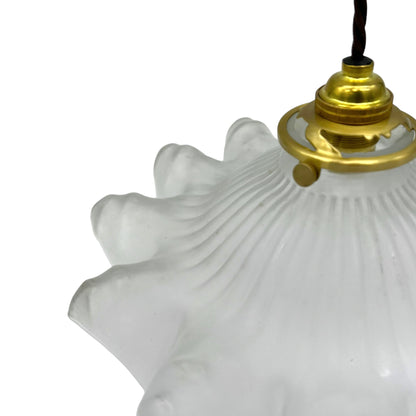 image French vintage glass ceiling  lamp shade