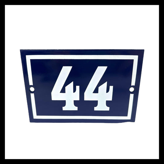 image French vintage enamel door house number 44 sold by All Things French Store