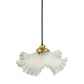 image French frosted glass hanging ceiling light with new fittings
