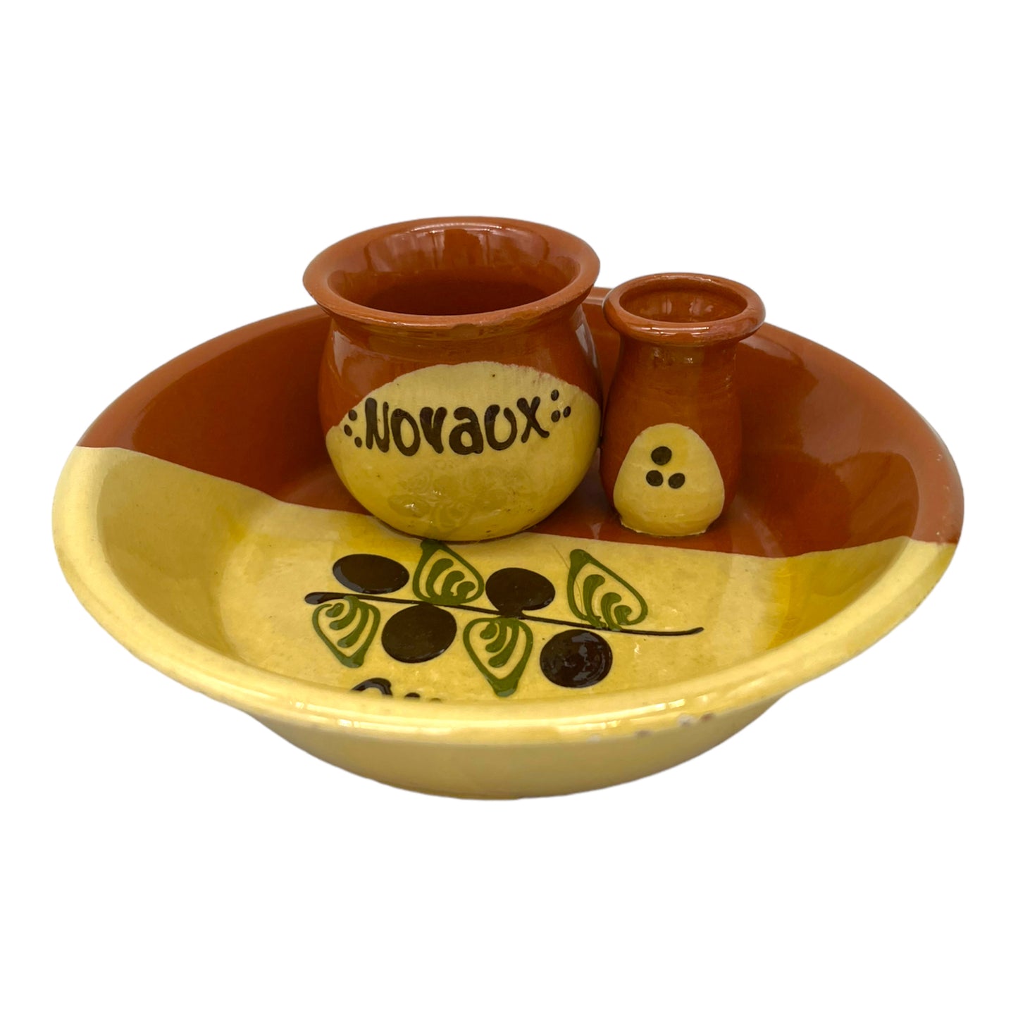Traditional French Olive Dish with Stone/Pit Pot and Pick Pot, Tapas Dish (B67)