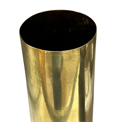WW1 British 18 Pounder Inert Shrapnel Shell with Brass Case and Fuse