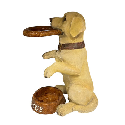 Close up of Dog umbrella stand on a white background
