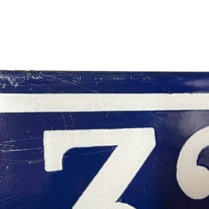 Original French Enamel House Number 132 Sign – Vintage Blue Metal Door Plaque