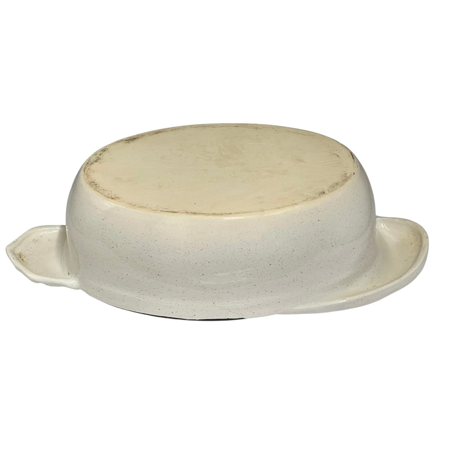 White ceramic dish on a white background