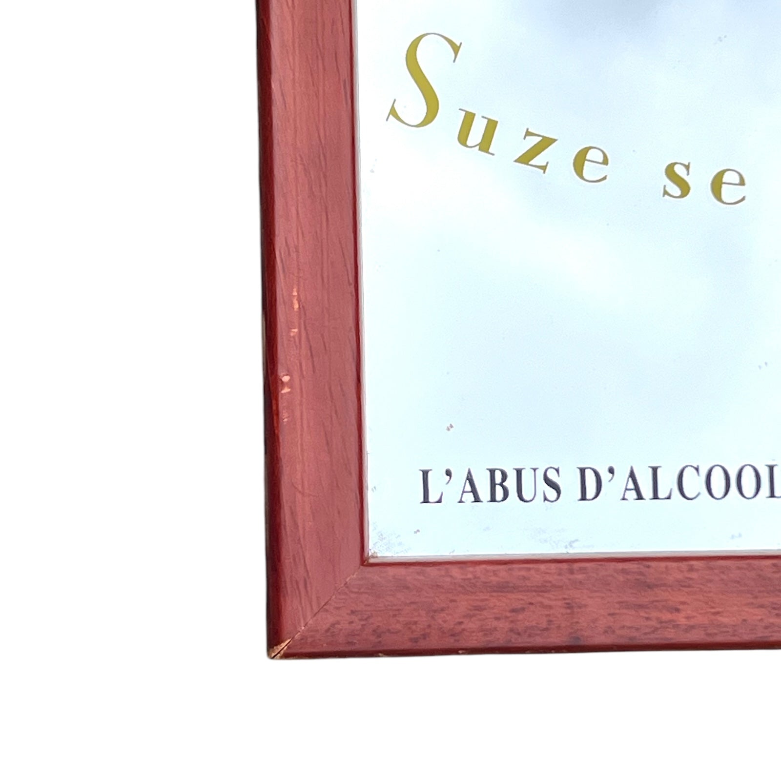 Suze Liqueur Advertising Mirror 1990s, Bar Decor, Restaurant, Pub, Mancave