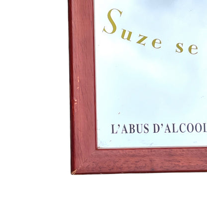 Suze Liqueur Advertising Mirror 1990s, Bar Decor, Restaurant, Pub, Mancave