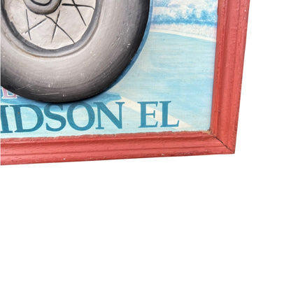 Harley Davidson EL Police Motorcycle 3D Wooden Wall Art – Vintage Style Pub Sign
