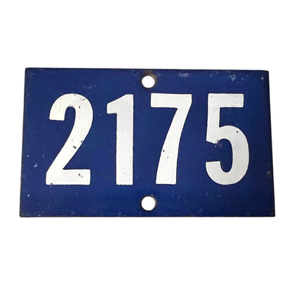 Vintage French Enamel Door Numbers, Garden Gatepost Numbers, Houses 2170 - 2189