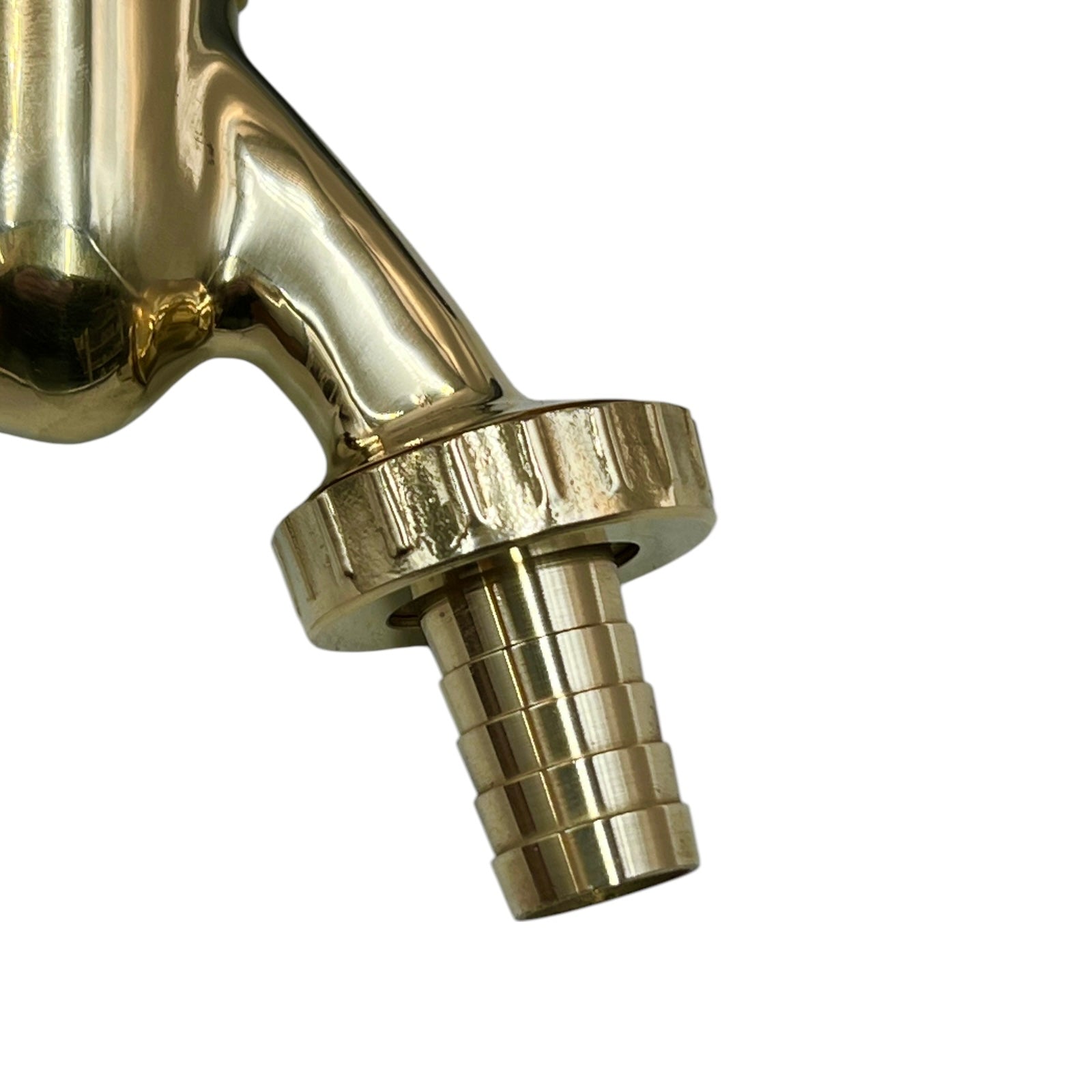 polished brass tap head with detachable nozzle