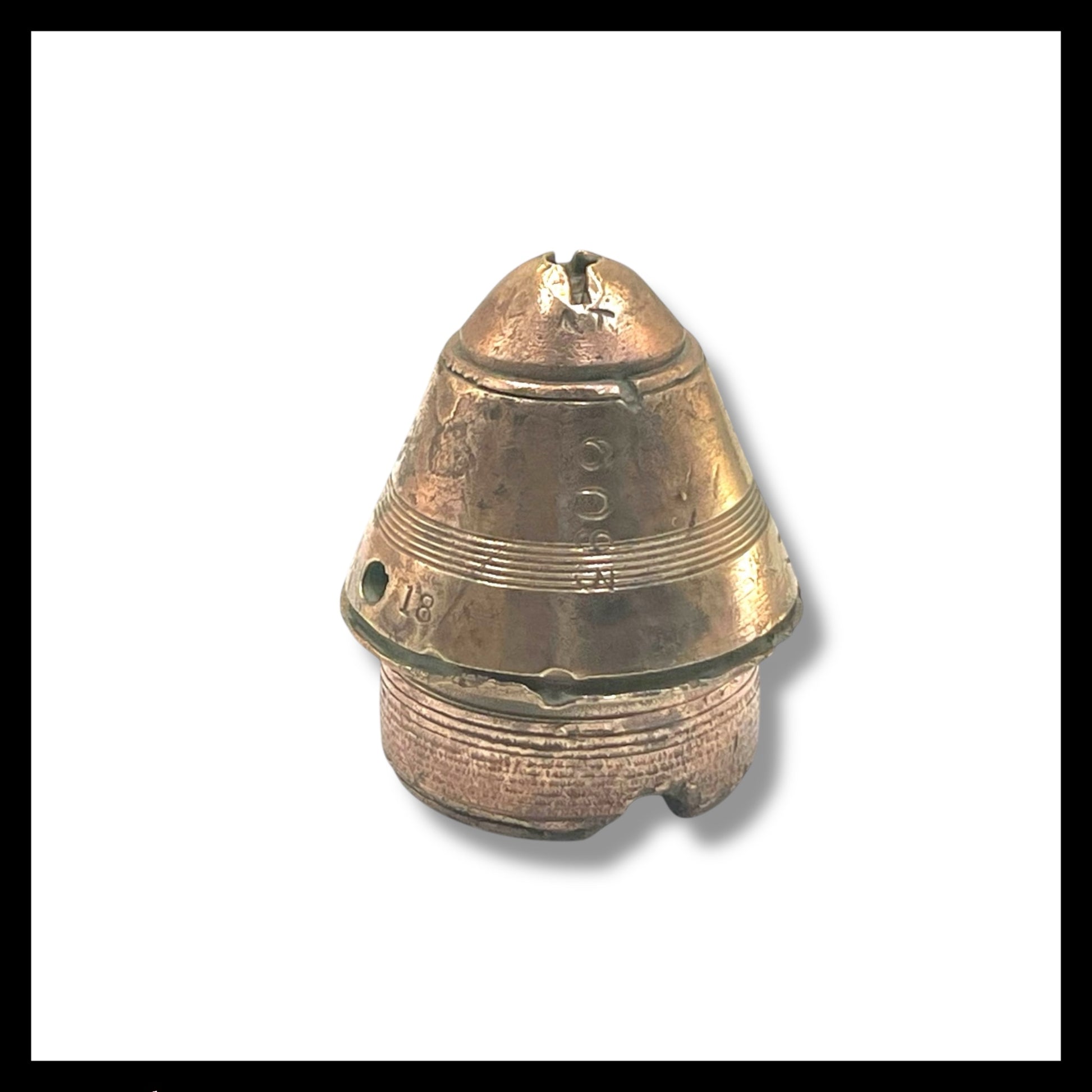 WW1 Brass Artillery Fuse - great as a Paperweight, Battlefield Find