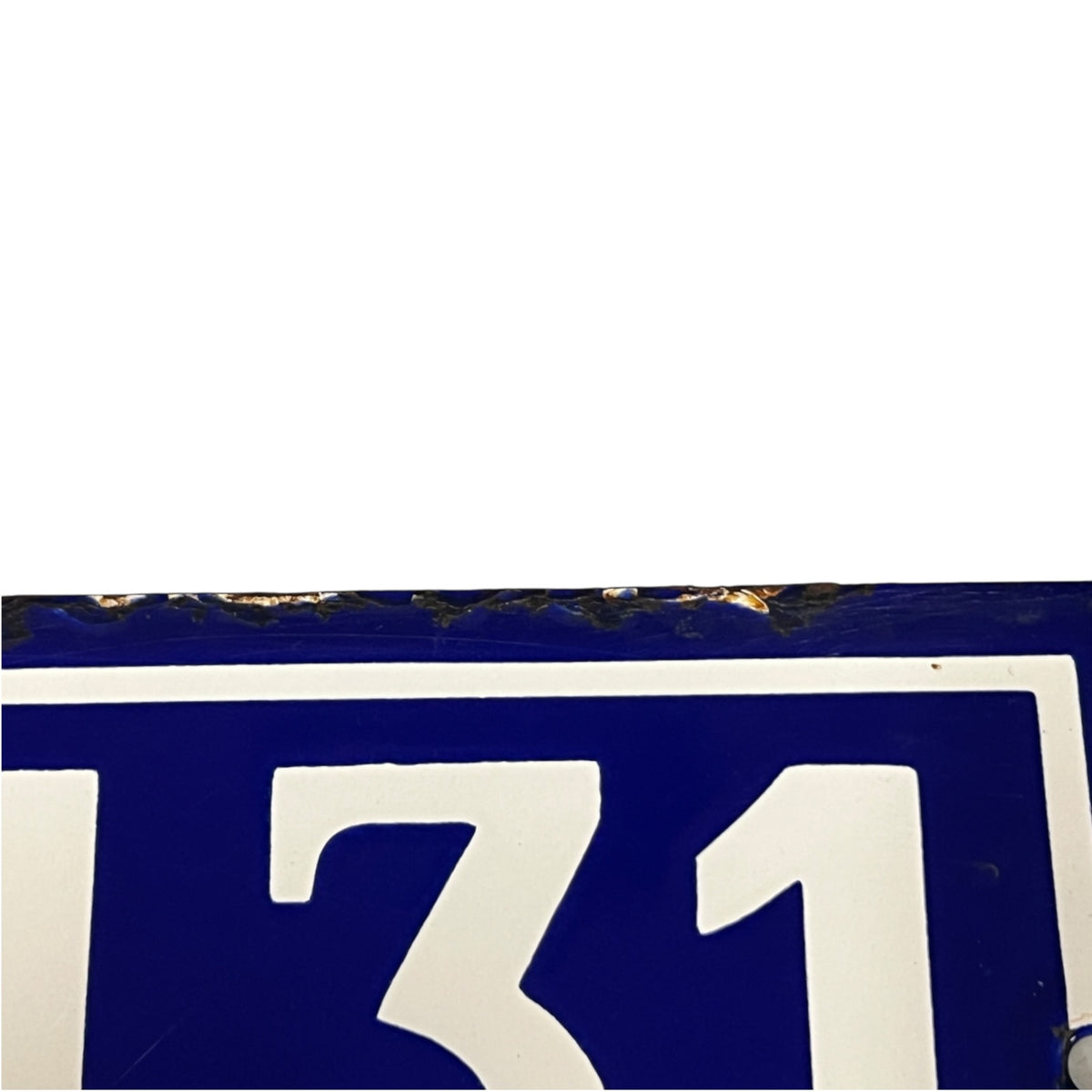 Vintage French Enamel House Number 131 – Original Door Plaque