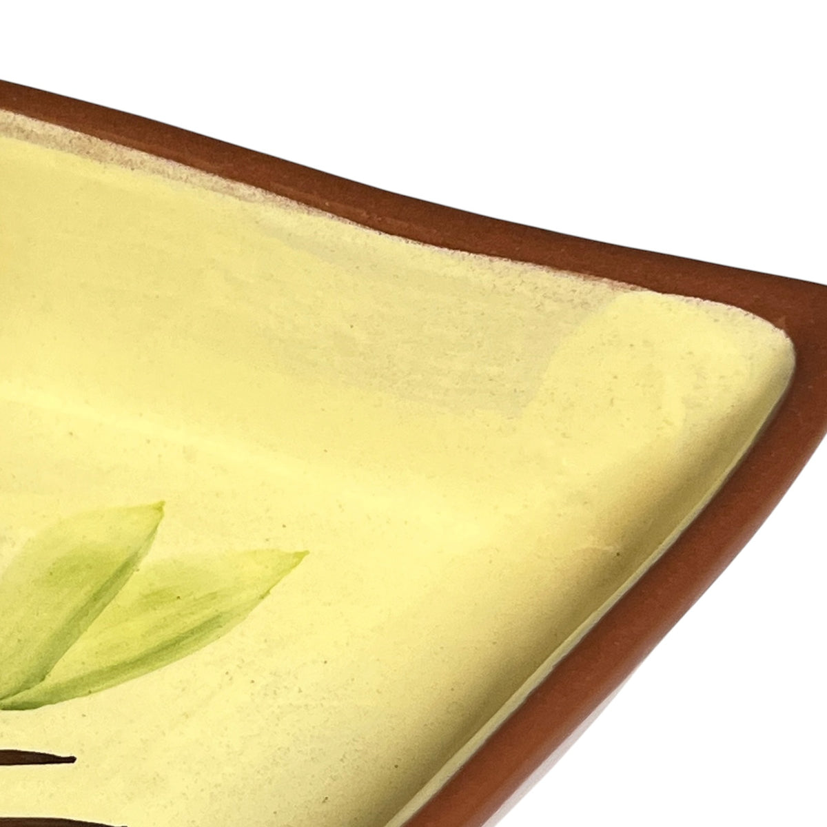Portuguese Ceramic Olive Serving Dish – 3 Compartment Tapas Platter