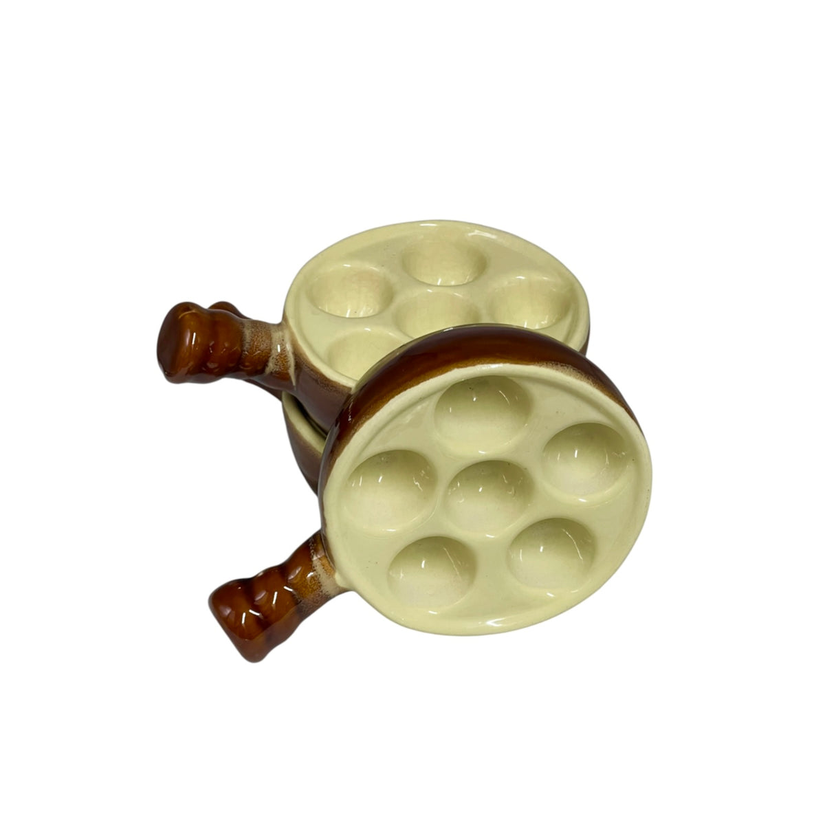 Vintage French Ceramic Escargot Dishes Set of 3 – Snail Serving Pots