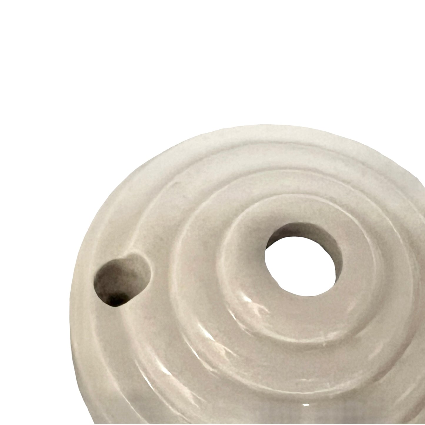 Antique French Porcelain Ceiling Rose 7cm Vintage Lighting Canopy