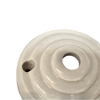Antique French Porcelain Ceiling Rose 7cm Vintage Lighting Canopy