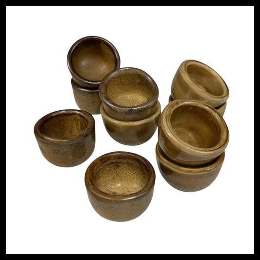 Set of 10 Vintage French Ceramic Escargot Cups, Small Snail Serving Pots for sale from All Things French Store