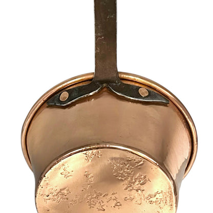 view of handle bracket of copper pan