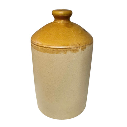 close up of a ww1 SRD jar on a white background 