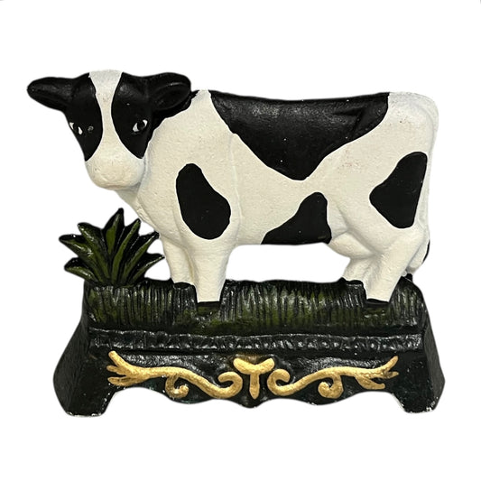 French Cast Iron Cow Door Stop – Shabby Chic Farmhouse Door Wedge Doorstop