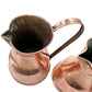 Set of 4 French vintage copper tankards or measuring cups 