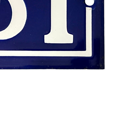 Vintage French Enamel House Number 131 – Original Door Plaque