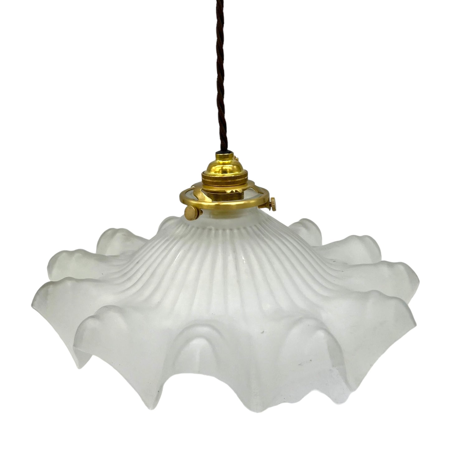 image French vintage glass ceiling  lamp shade