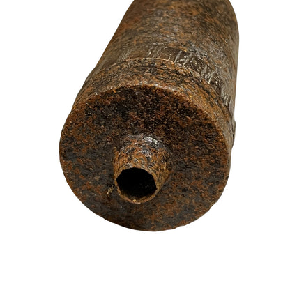 An empty, inert WW1 militaria iron relic from the Battlefields of the Somme, perfect for any collector, set against a white background.